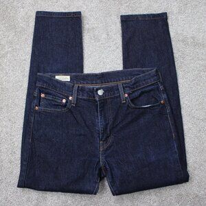 Levi's 512 Jeans Mens 30x28 Blue Dark Wash Skinny Leg Stretch Denim 5-Pocket